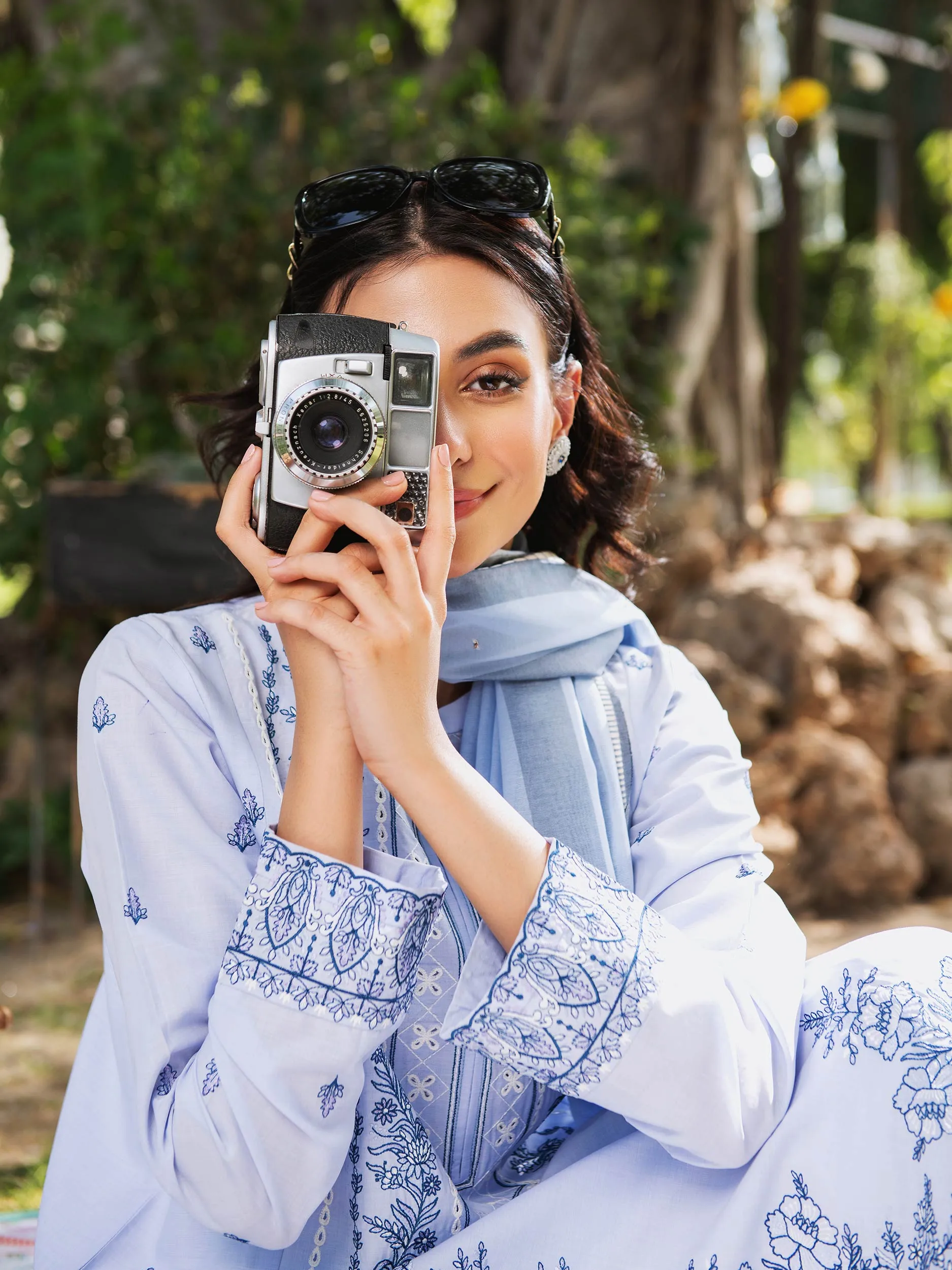2 Piece Yarn-Dyed Suit-Embroidered (Unstitched) | Lime Light Women Eid Collection 2023