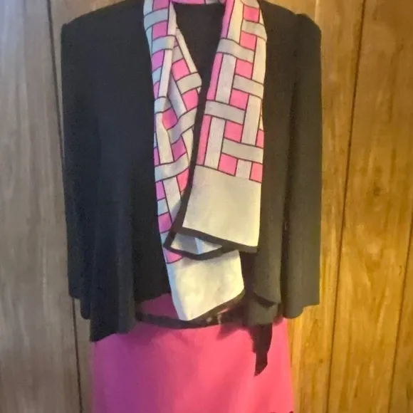 3 piece Suit set - Skirt, jacket, scarf set