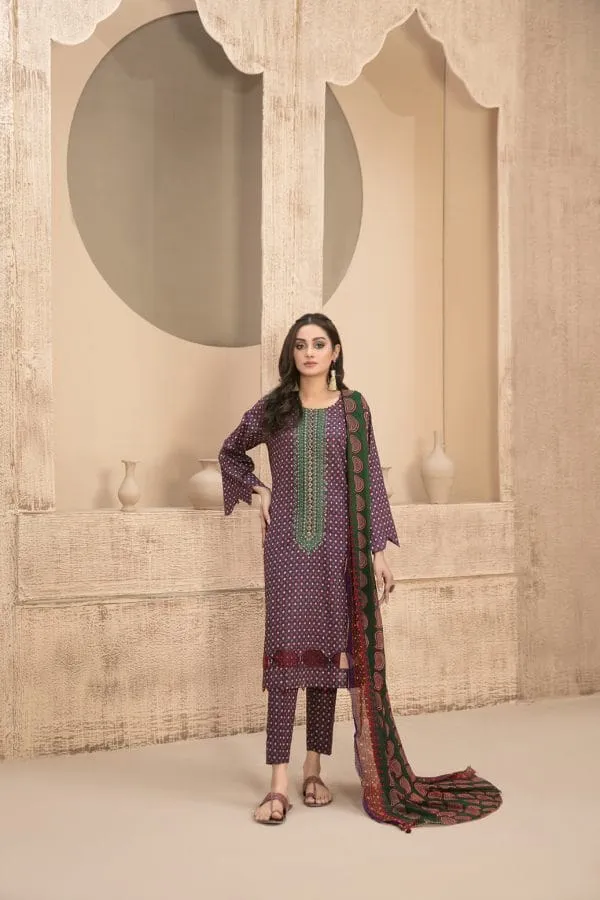 3 piece unstitch lawn collection Ilya by Tawakkal Fabrics-D-8530