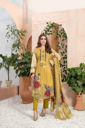 3 piece unstitch lawn collection Mon Tresor by Tawakkal Fabrics