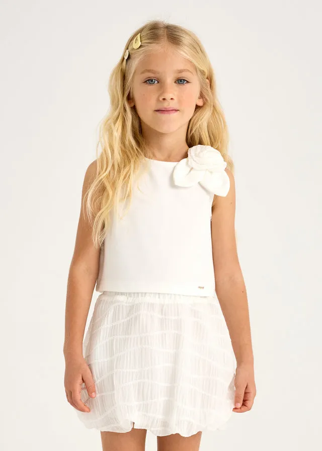 3966 Mayoral Shoulder Flower Skirt Set