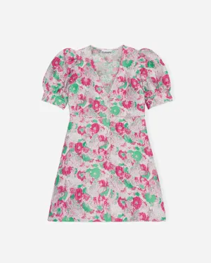 3D Jacquard Button Down Mini Dress - Sugar Plum