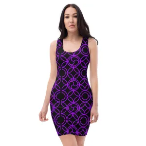 70s Psychedelic Tank Dress - Purple