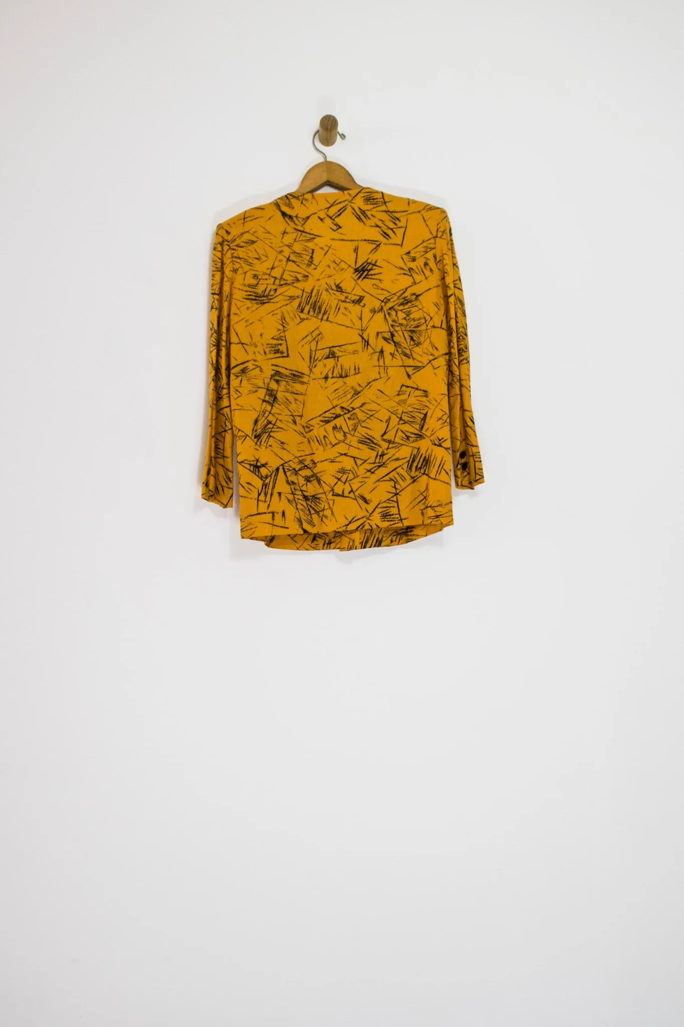 80’s CACHAREL MUSTARD SKIRT SUIT / SMALL
