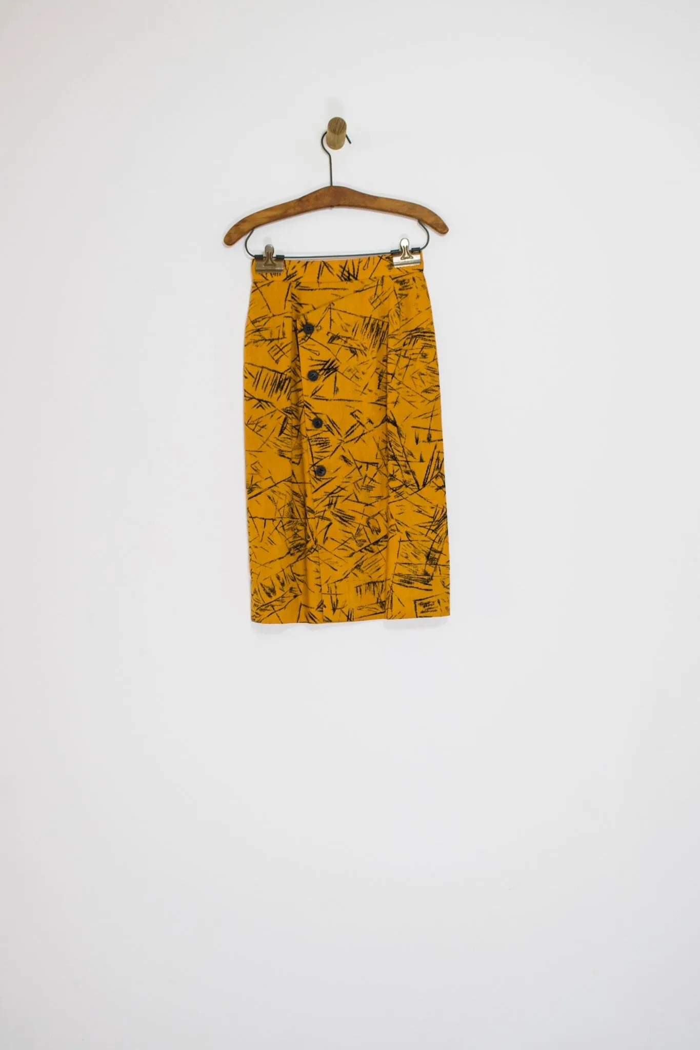 80’s CACHAREL MUSTARD SKIRT SUIT / SMALL