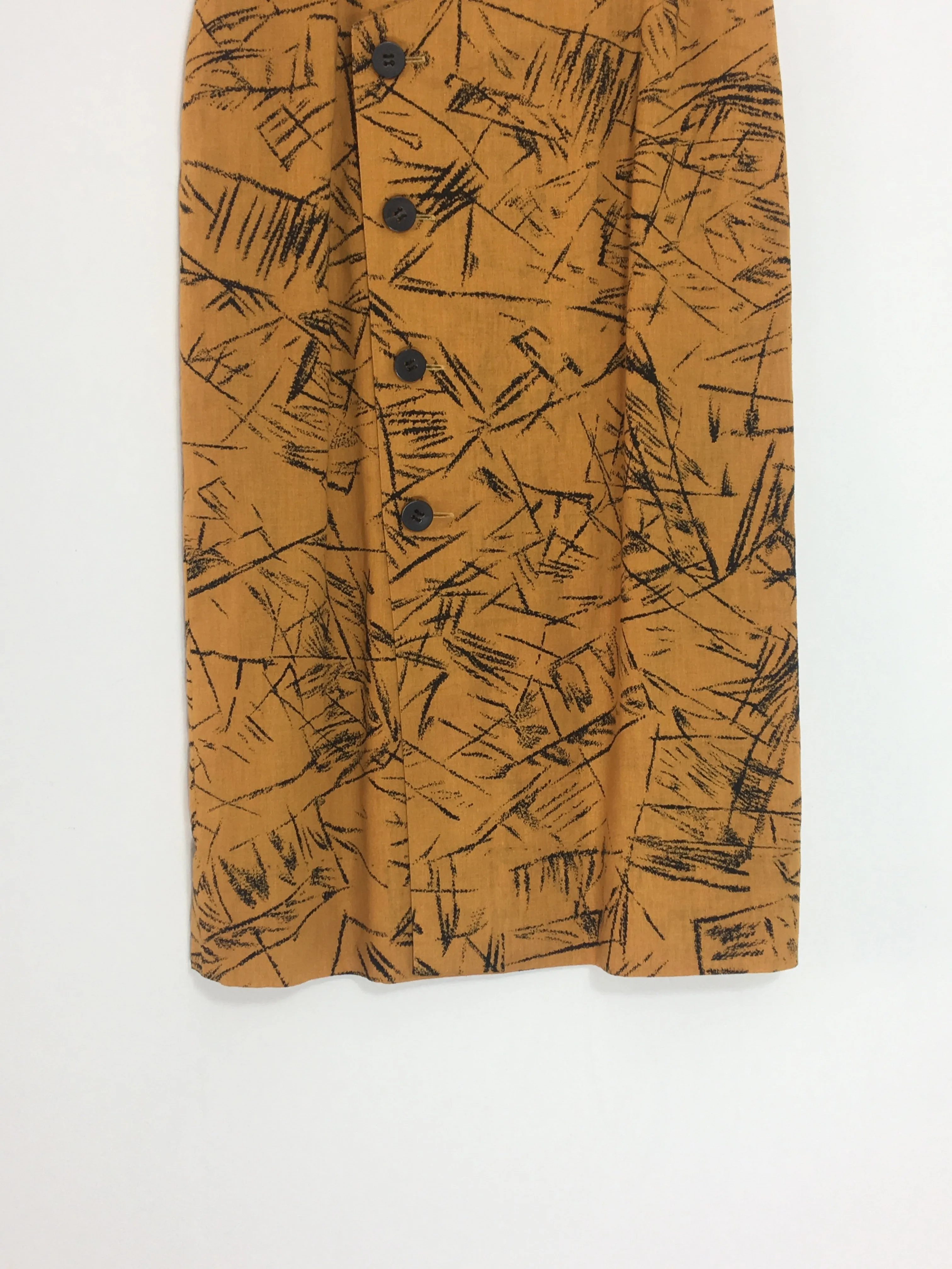 80’s CACHAREL MUSTARD SKIRT SUIT / SMALL