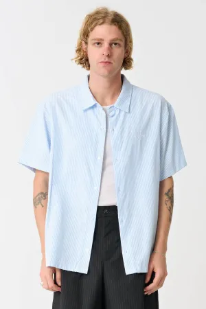 91 OXFORD SS SHIRT - BLUE STRIPE