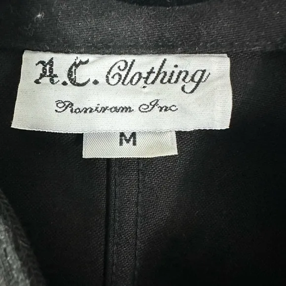 A.C Western Cotton Maxi Skirt Suit Painted Black Size Medium