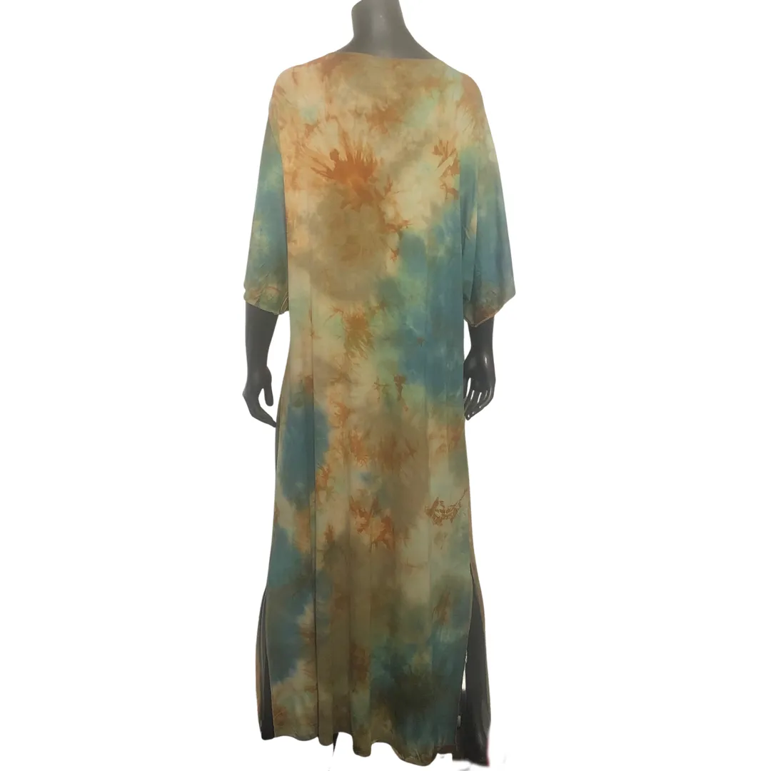 Adele V-Neck Caftan Dress - Saguaro