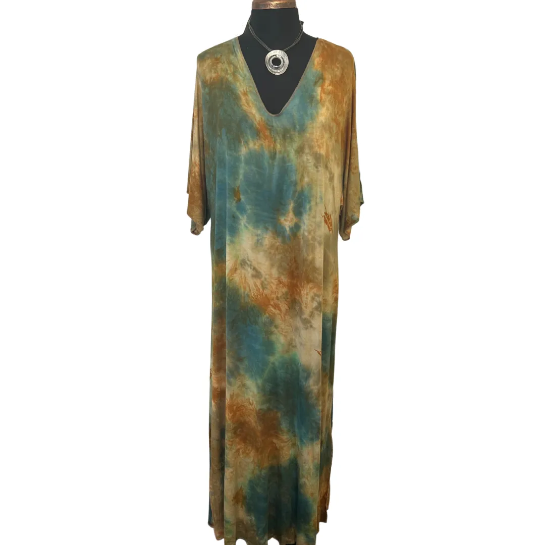 Adele V-Neck Caftan Dress - Saguaro