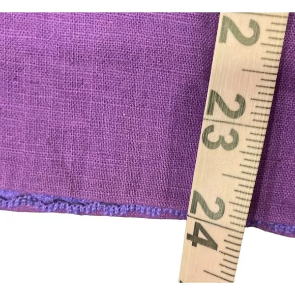 Adolfo Linen Pencil Skirt Suit Vintage Designer Career Fully Lined  Purple 14