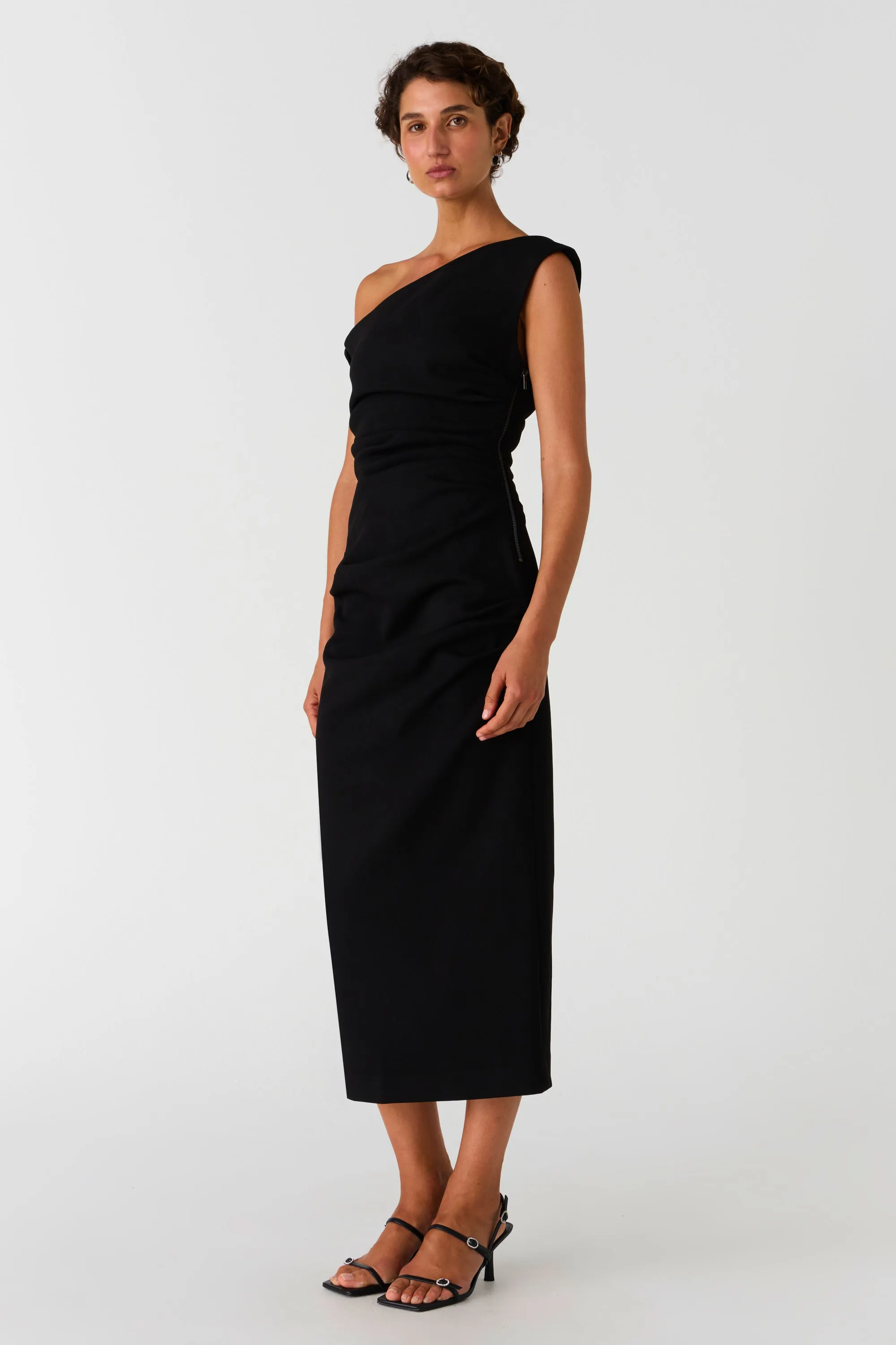ALASKA CREPE MIDI DRESS