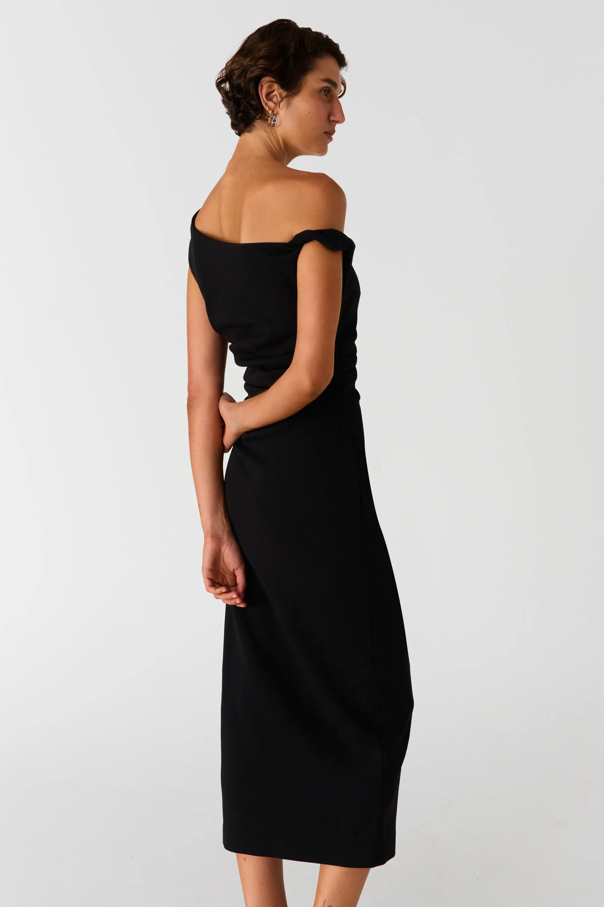 ALASKA CREPE MIDI DRESS