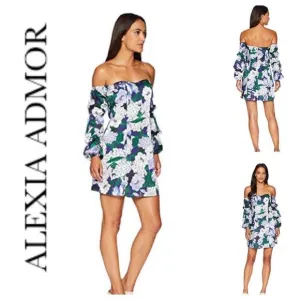ALEXIA Admor Tropical off shoulder dress