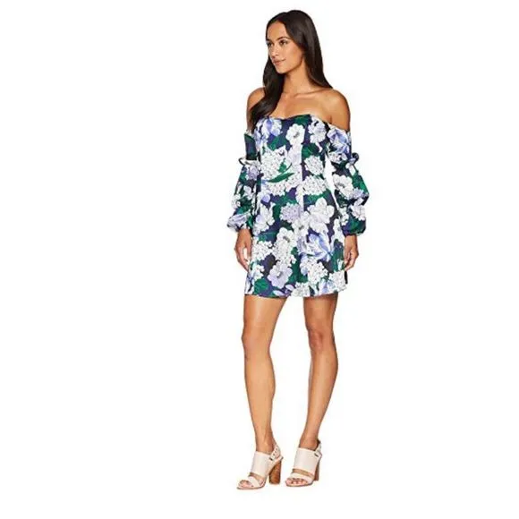 ALEXIA Admor Tropical off shoulder dress
