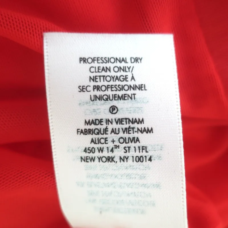 Alice   Olivia Sienna Off the Shoulder Sheath Dress Red Stretch Jersey Size 6