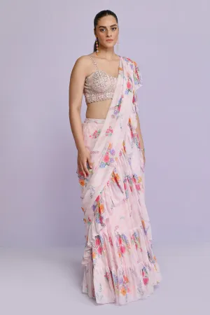 AMELIA GGT RUFFLE SAREE
