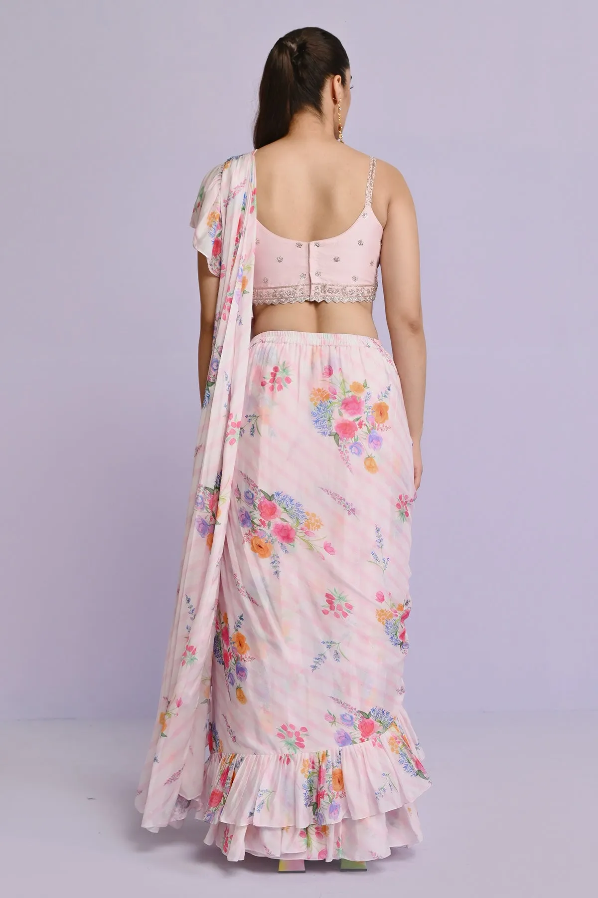 AMELIA GGT RUFFLE SAREE