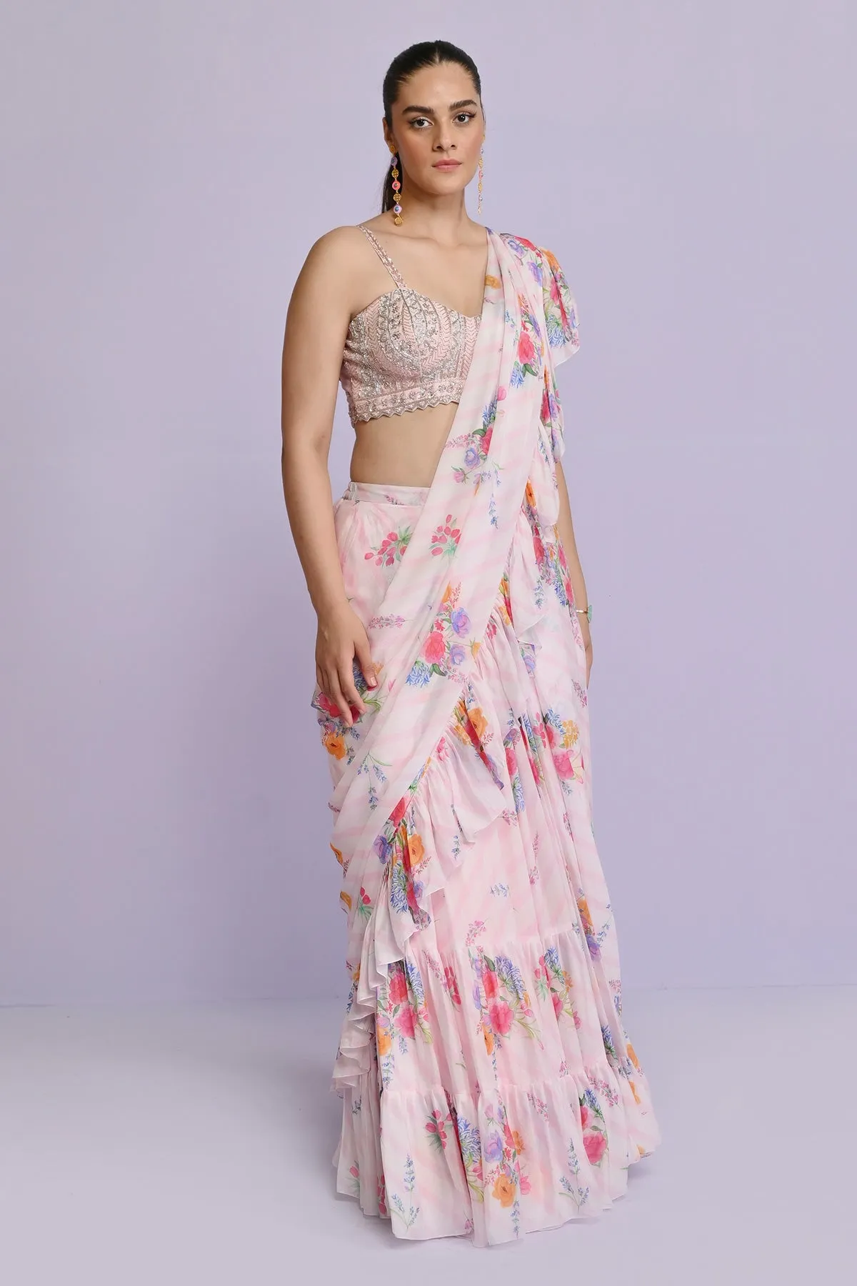 AMELIA GGT RUFFLE SAREE