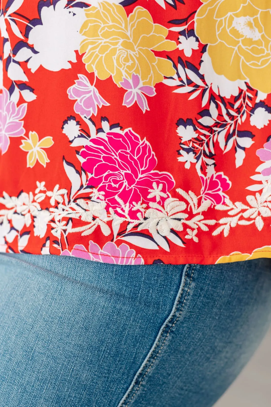 Among The Flowers Floral Top