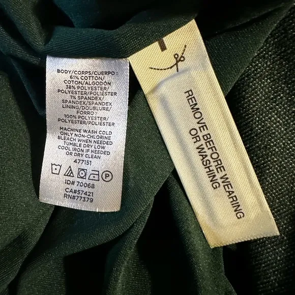 Ann Taylor Dark Emerald Green/Black Plaid Sheath Dress -16P