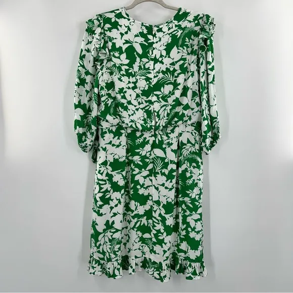 Ann Taylor NWT Green Floral Side Tie Sheath Dress size 10 Petite