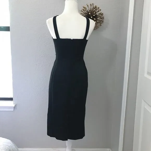 Anthropologie Shoshanna Midnight Mitchell Jewel Bead Embellished Midi Dress