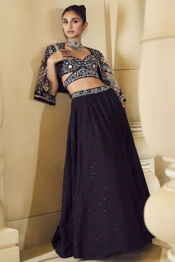 ARU SKIRT SET- BLACK