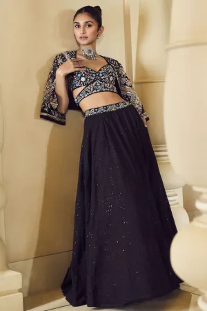 ARU SKIRT SET- BLACK