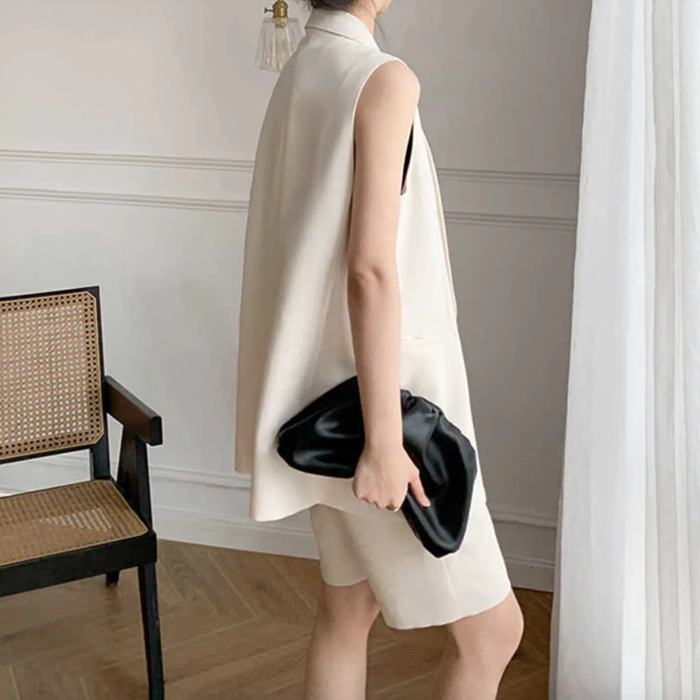 Aviva Sleeveless Jacket and Shorts