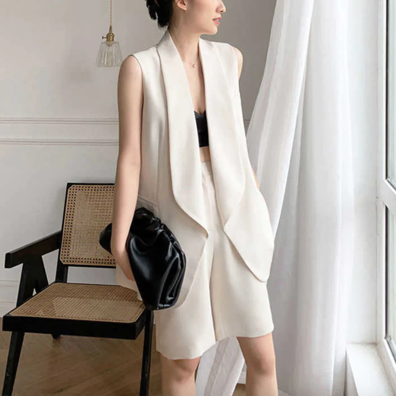 Aviva Sleeveless Jacket and Shorts