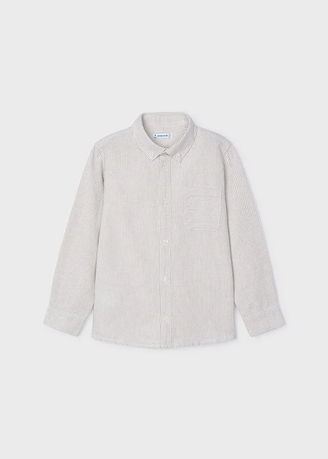 AW24 Mayoral Boys Oxford Stripe Shirt 4113