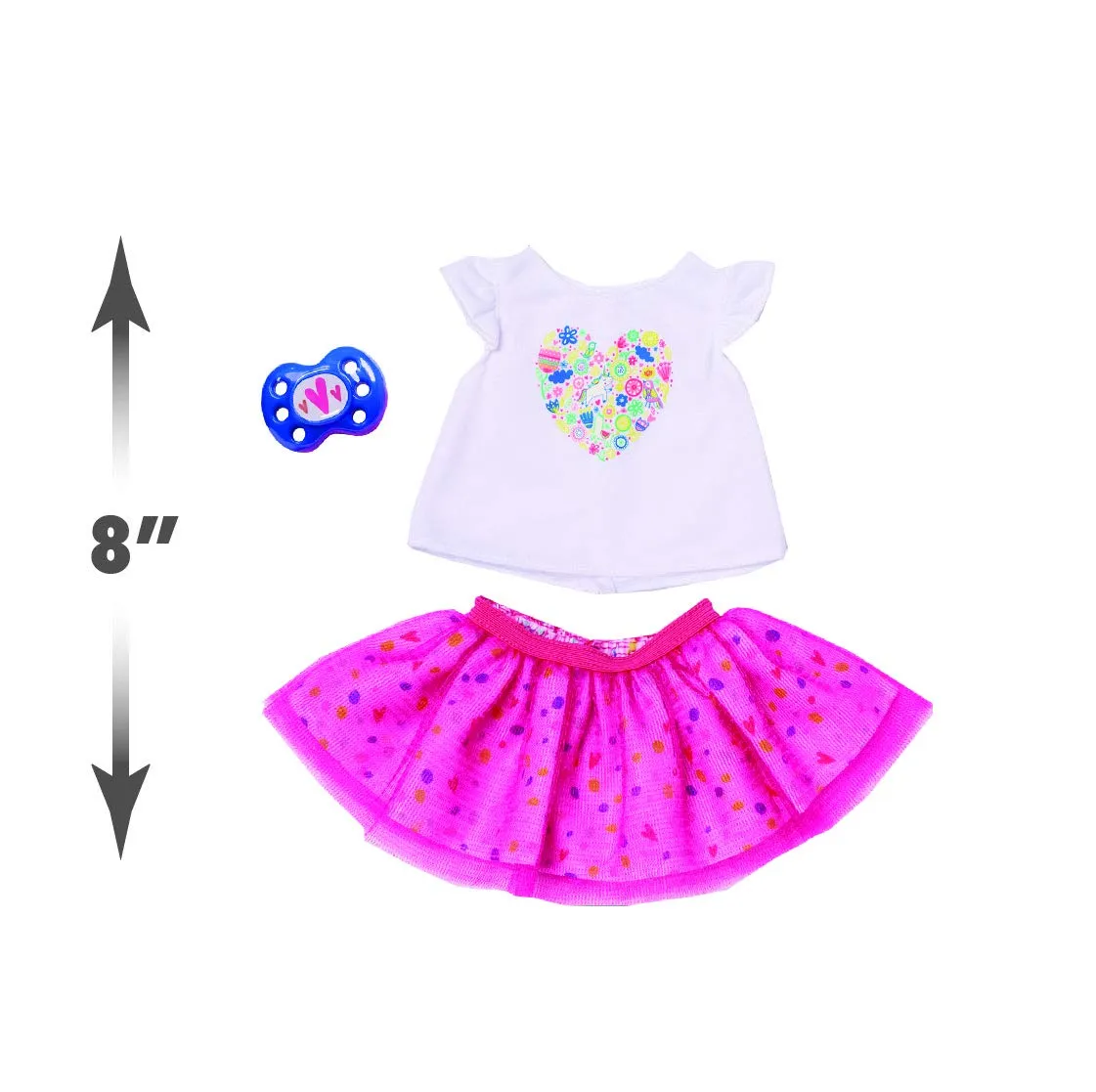 Baby Alive Single Outfit Set, White Tee Pink Tutu