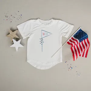 Bamboo Tee- USA Pennant