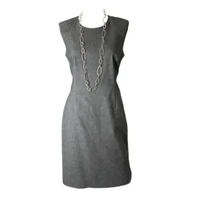 BANANA REPUBLIC WOMEN'S GRAY SLEEVELESS SHEATH DRESS SZ 4