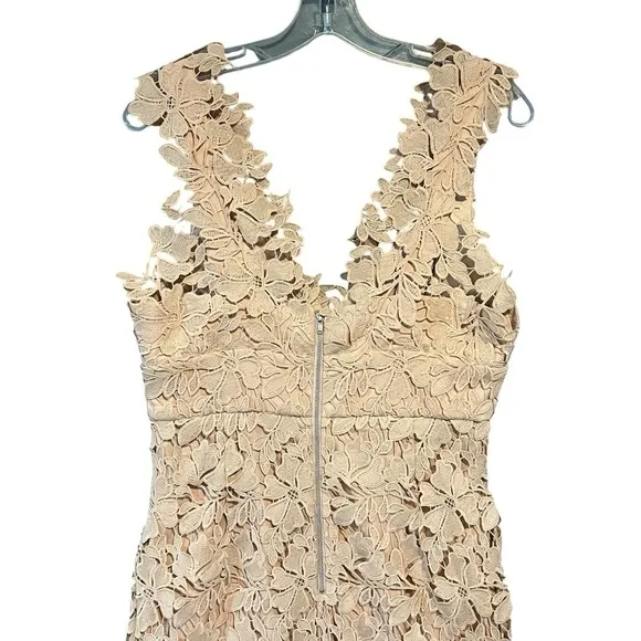 Bardot Valeria Lace Sleeveless Cocktail Sheath Dress US 8 Pink