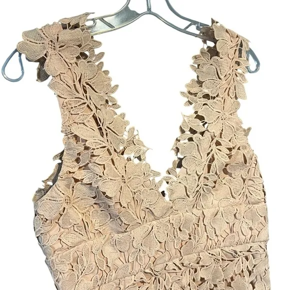 Bardot Valeria Lace Sleeveless Cocktail Sheath Dress US 8 Pink