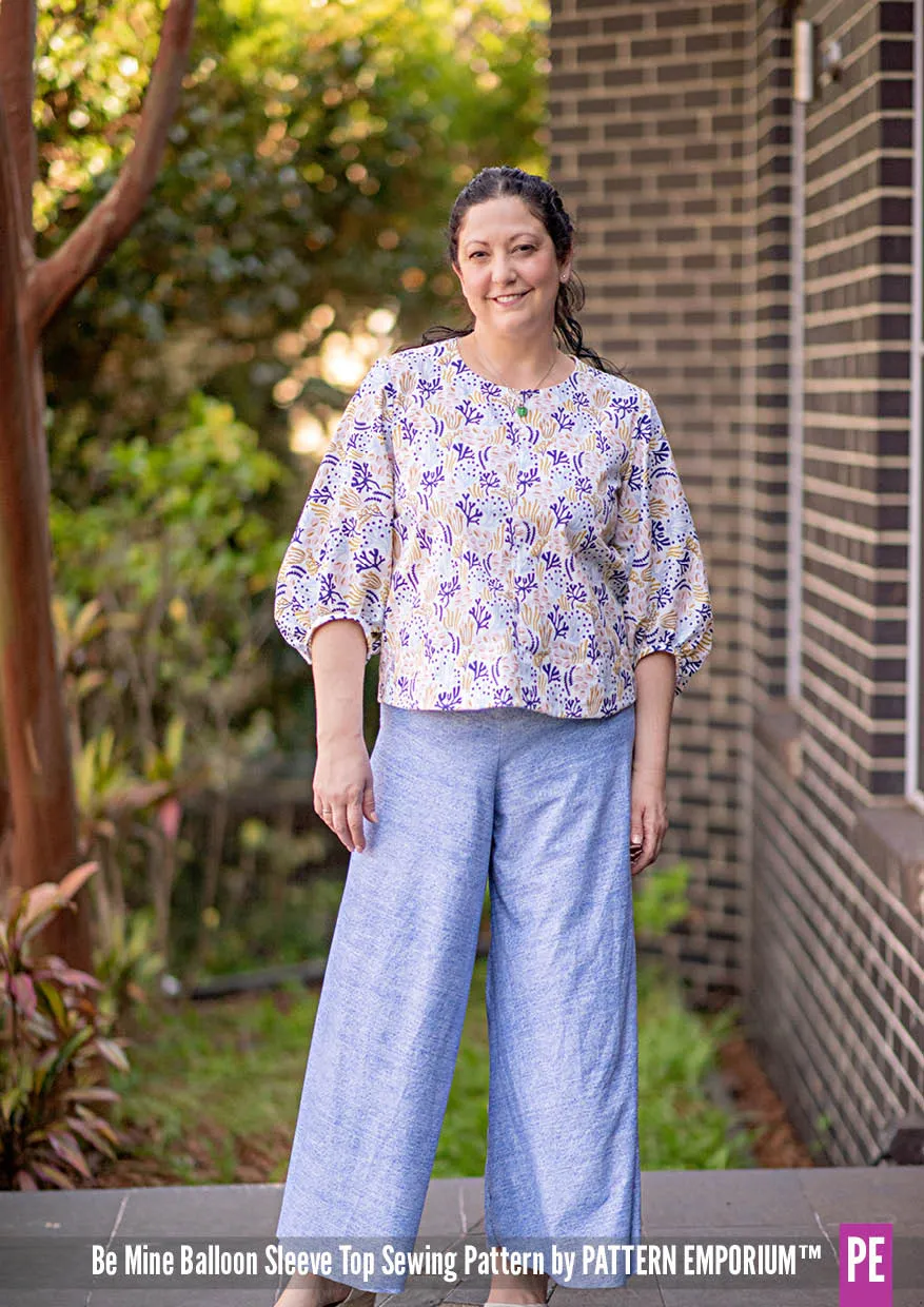 Be Mine | Balloon Sleeve Top Sewing Pattern