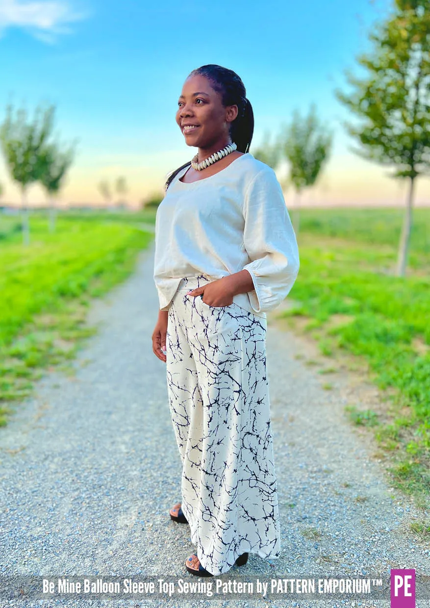 Be Mine | Balloon Sleeve Top Sewing Pattern