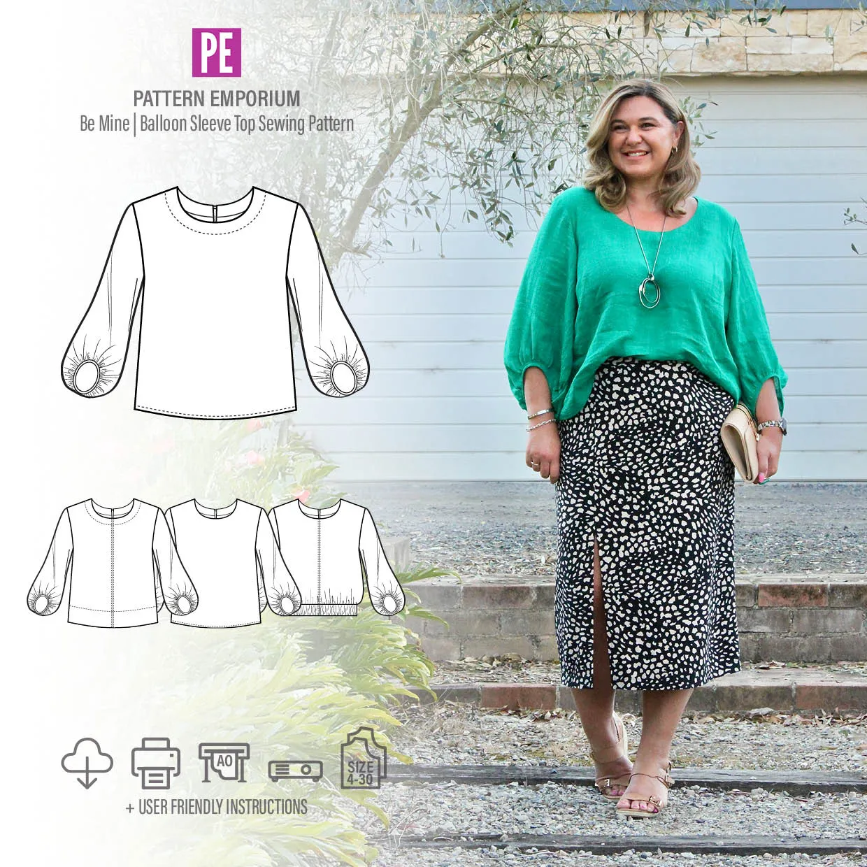 Be Mine | Balloon Sleeve Top Sewing Pattern