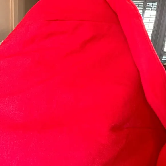 BELLE BADGLEY MISCHKA RED/CORAL SLEEVELESS PEPLUM COCKTAIL DRESS SIZE 10