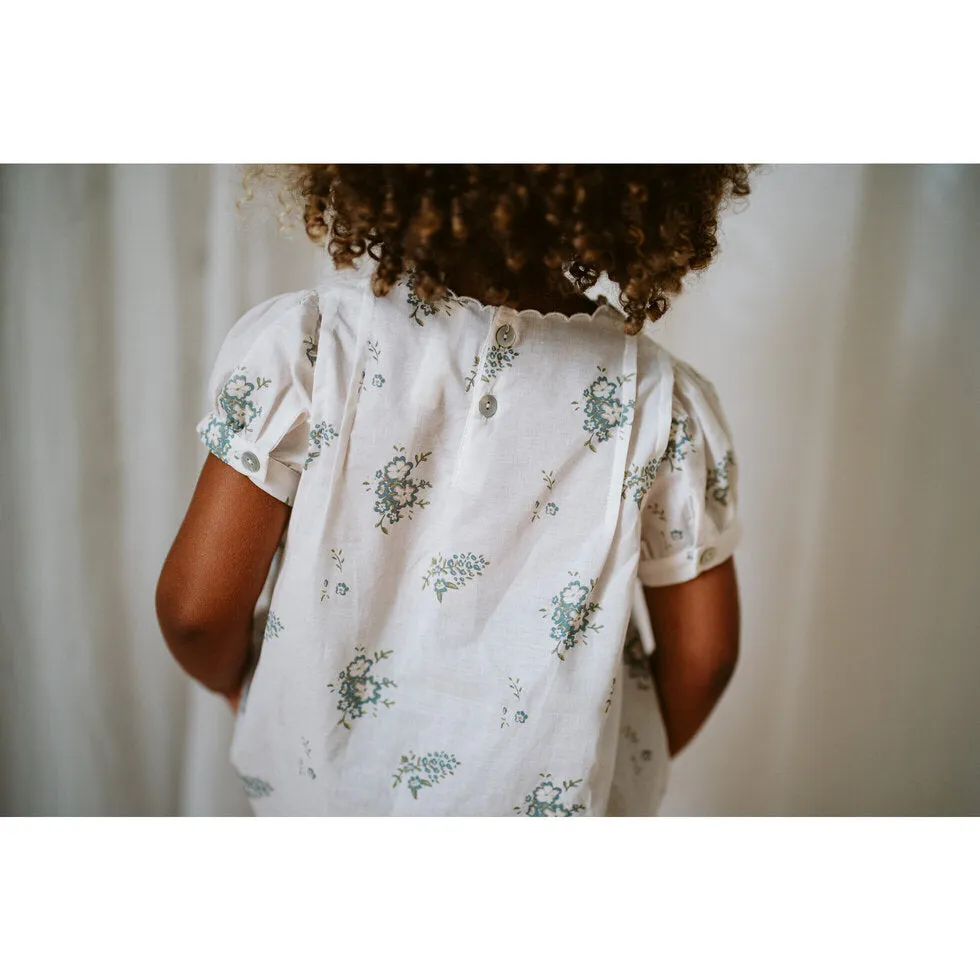 Beth blouse -blue floral
