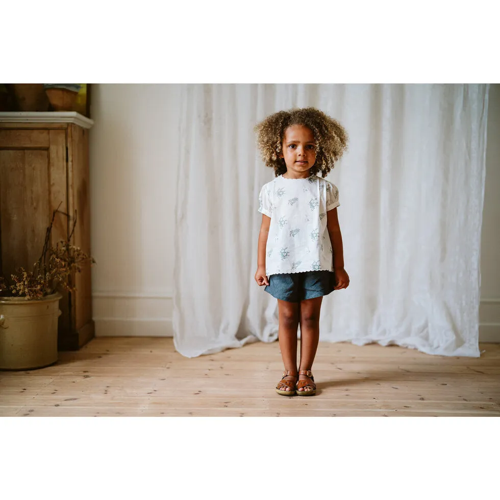 Beth blouse -blue floral