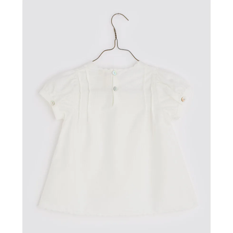 Beth blouse -Embroidered white