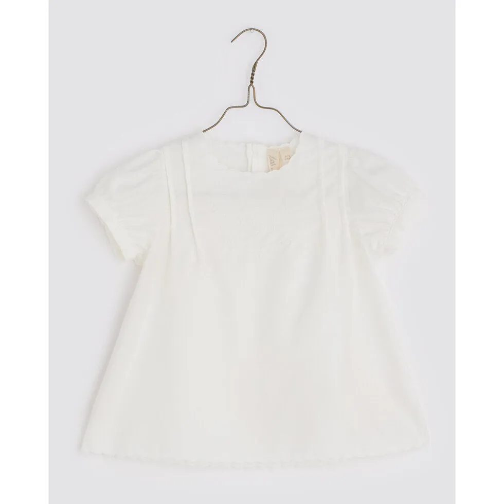 Beth blouse -Embroidered white