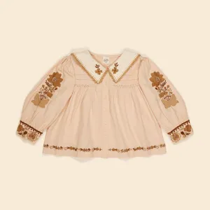 Bette Blouse, Pink Sand