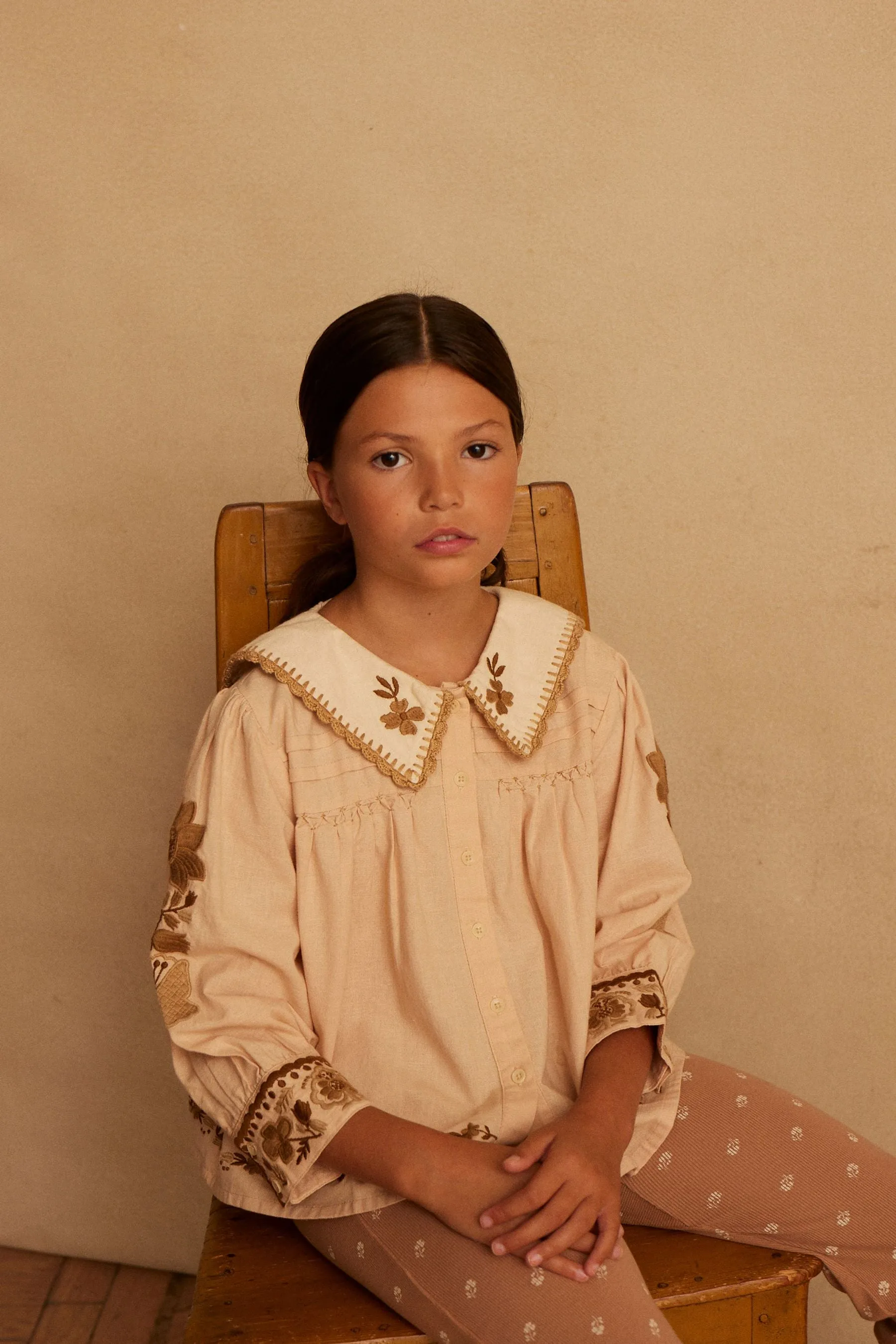 Bette Blouse, Pink Sand