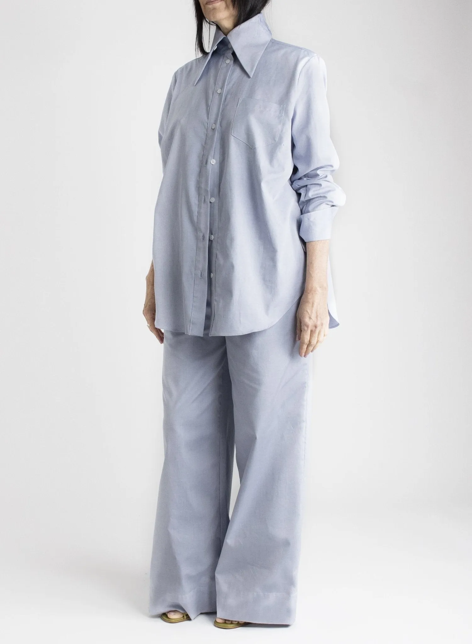 Big Collar Shirt - Oxford Blue