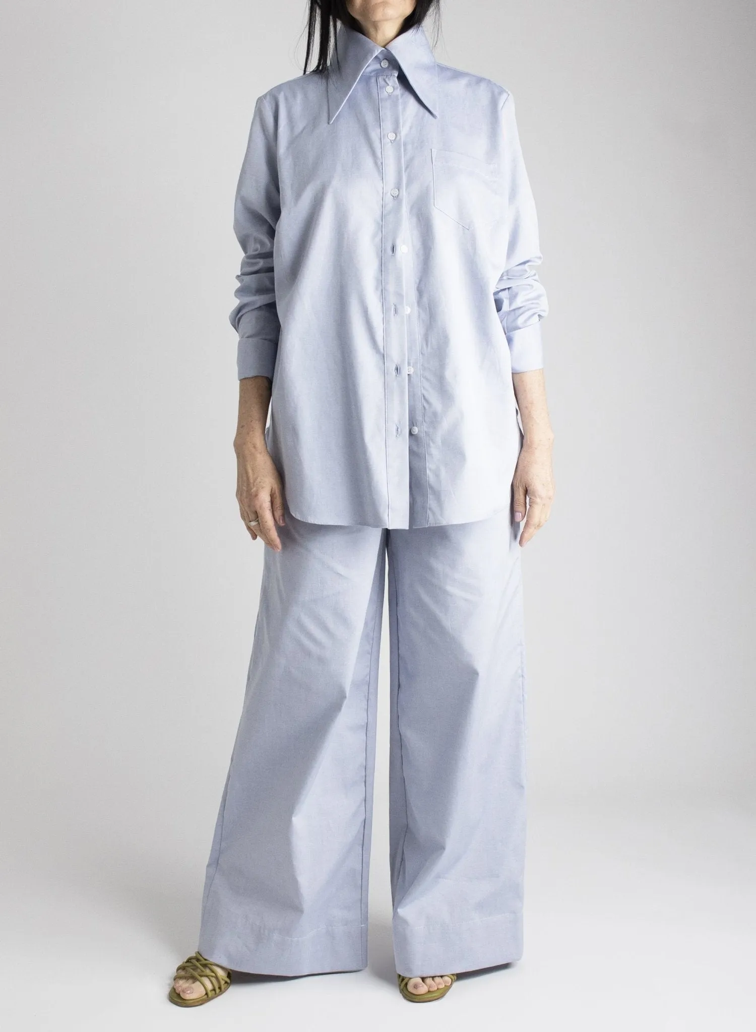 Big Collar Shirt - Oxford Blue