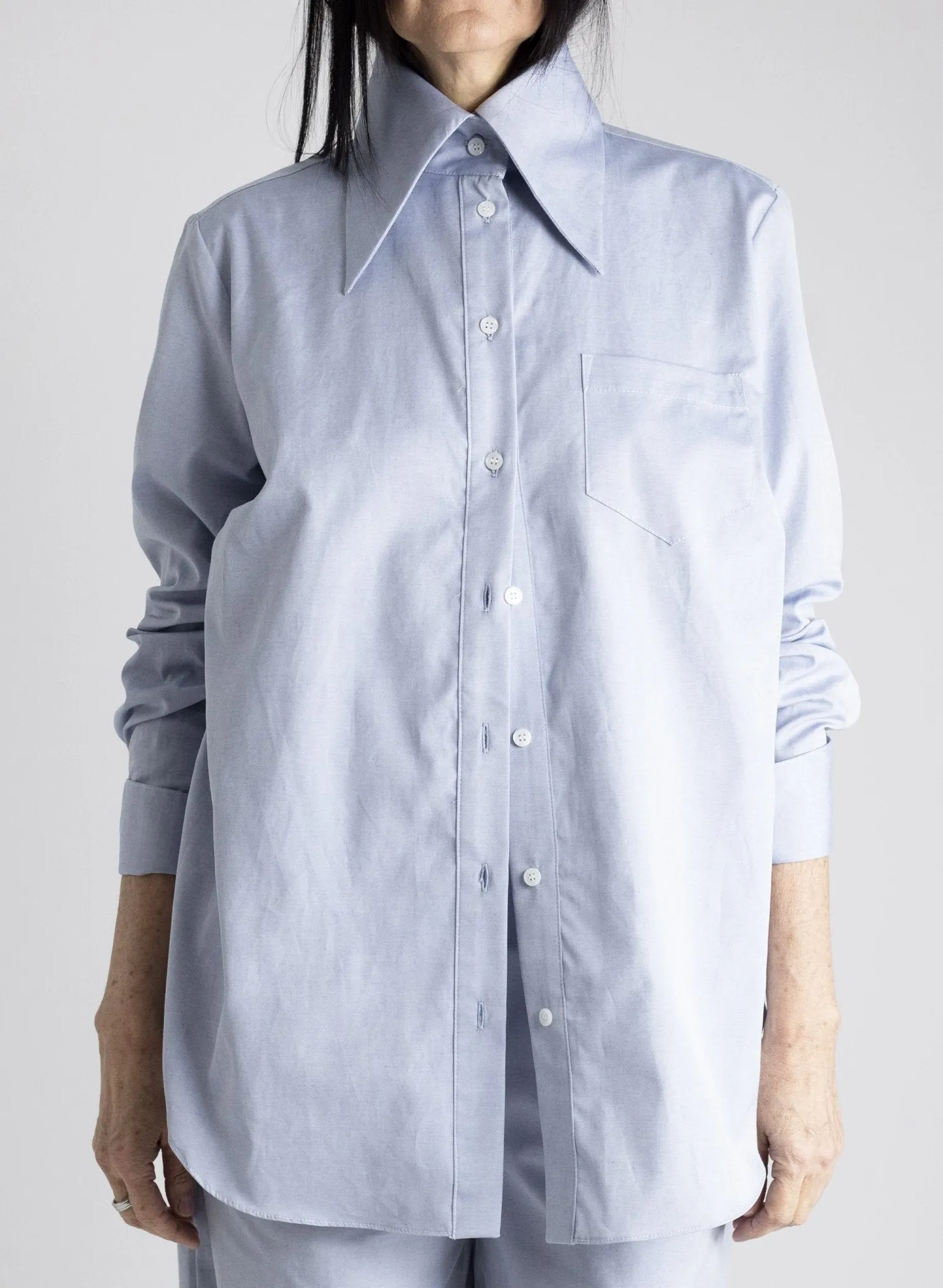 Big Collar Shirt - Oxford Blue